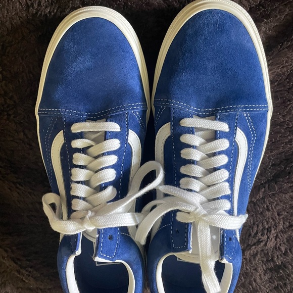 Vans Blue Suede Shoes EUC men’s 8.5 or women’s 10 - Picture 3 of 7